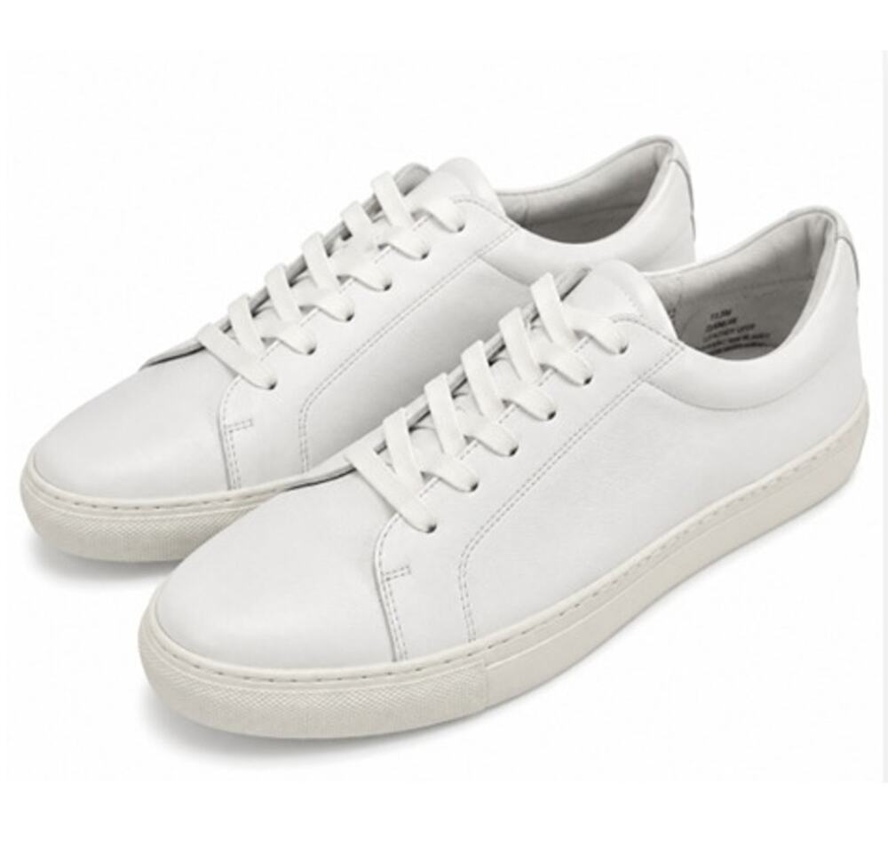 Supply Lab Damian White Leather Low Top Sneakers Men's 11.5M Made Portugal NWOT